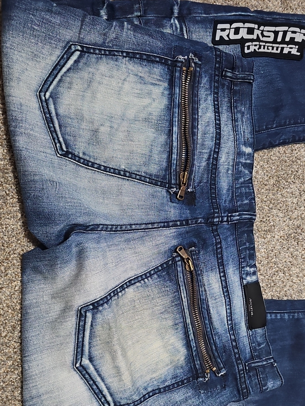 Rockstar Original Slim Straight Men's Jeans in Light Blue Wash